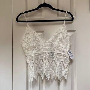 White lace top